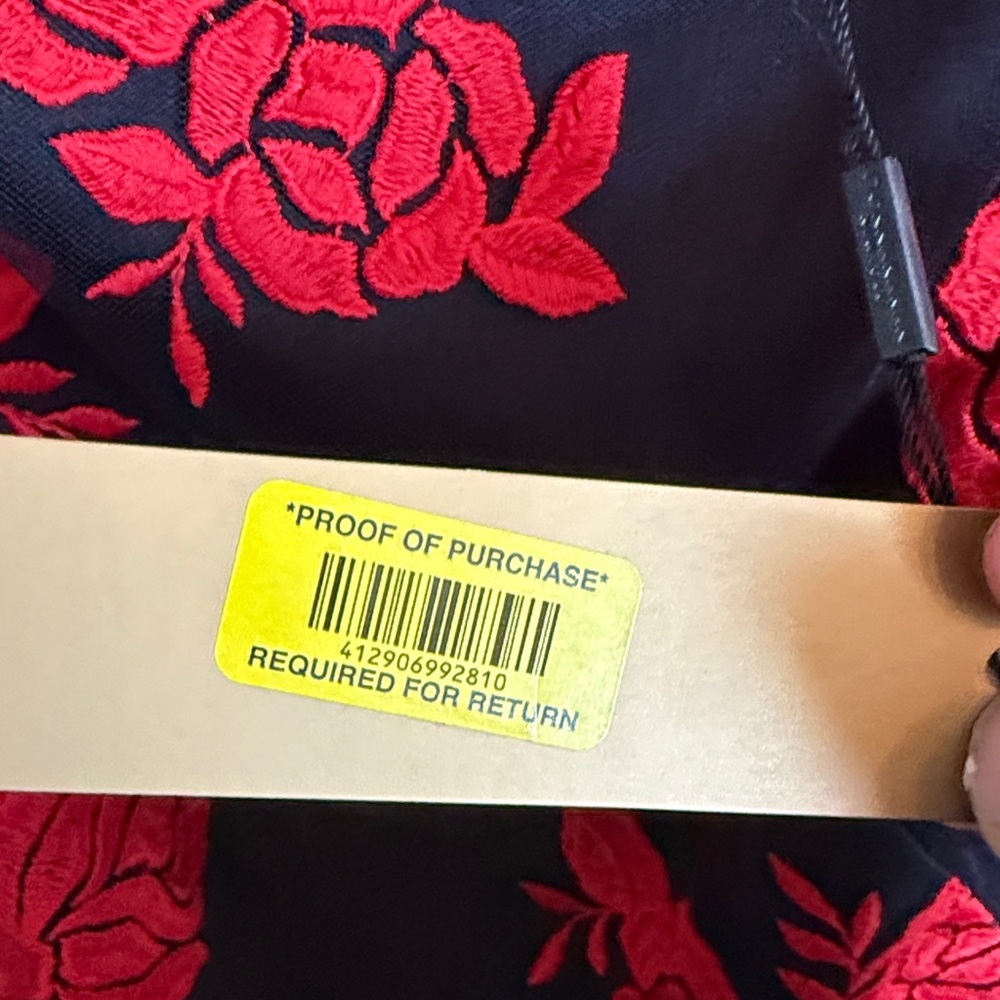 Donna Karan Black and Red‎ Floral  Dress- NWT. Retail 158 - Picture 4 of 8